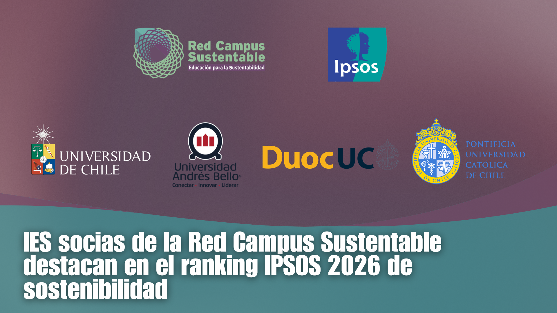 Logos universidades e Institutos Profesionales que quedaron en el top 100 del ranking IPSE IPSOS 2026. Además de los